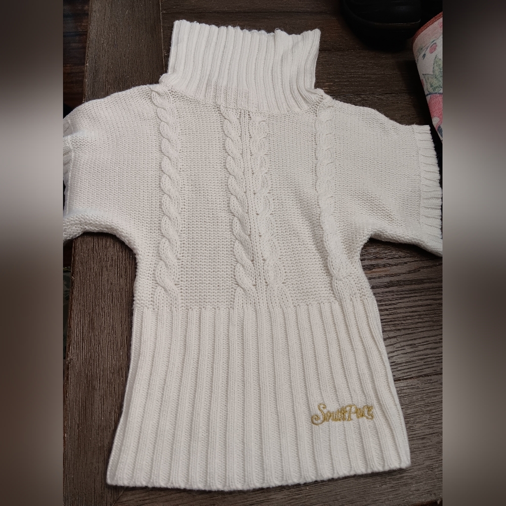 South Pole Cream Cable Knit Turtleneck Sweater